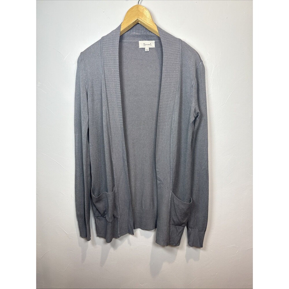 Becool Sweater Cardigan Gray Long Sleeve Size Small Neutral Minimalist